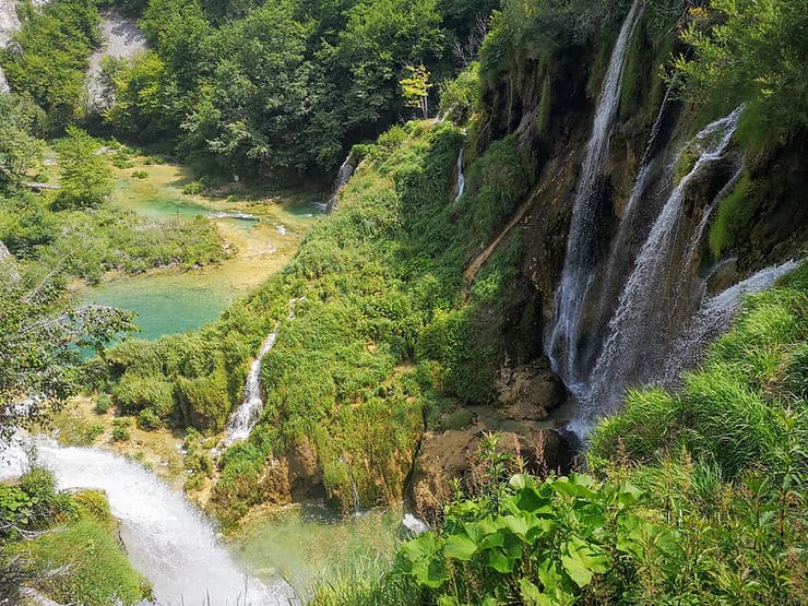 Waterfalls at Plitvice National Park, in Croatia
