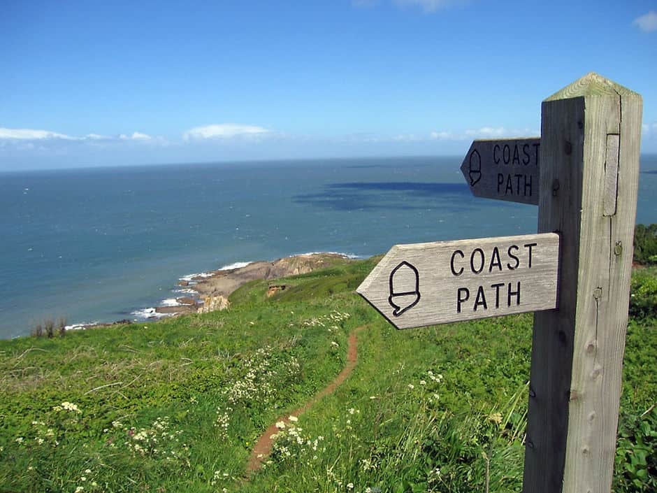 The UK's South West Coastal path has stunning views across the channel