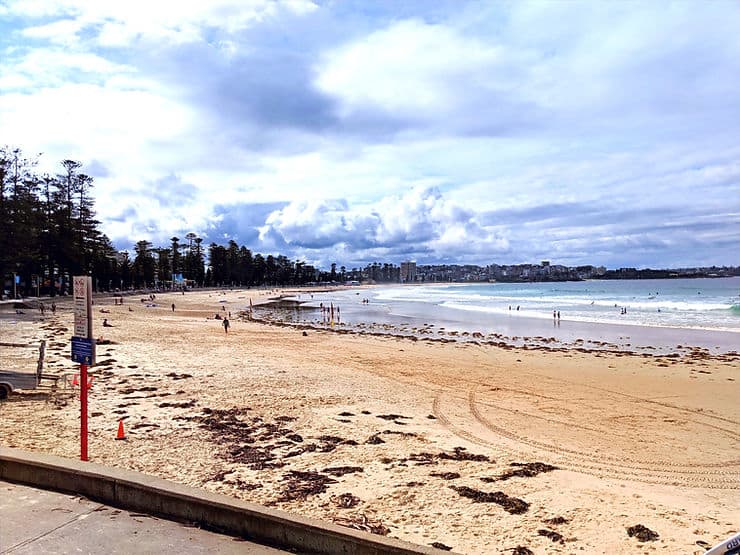 Manly beach, in North Sydney, Australia