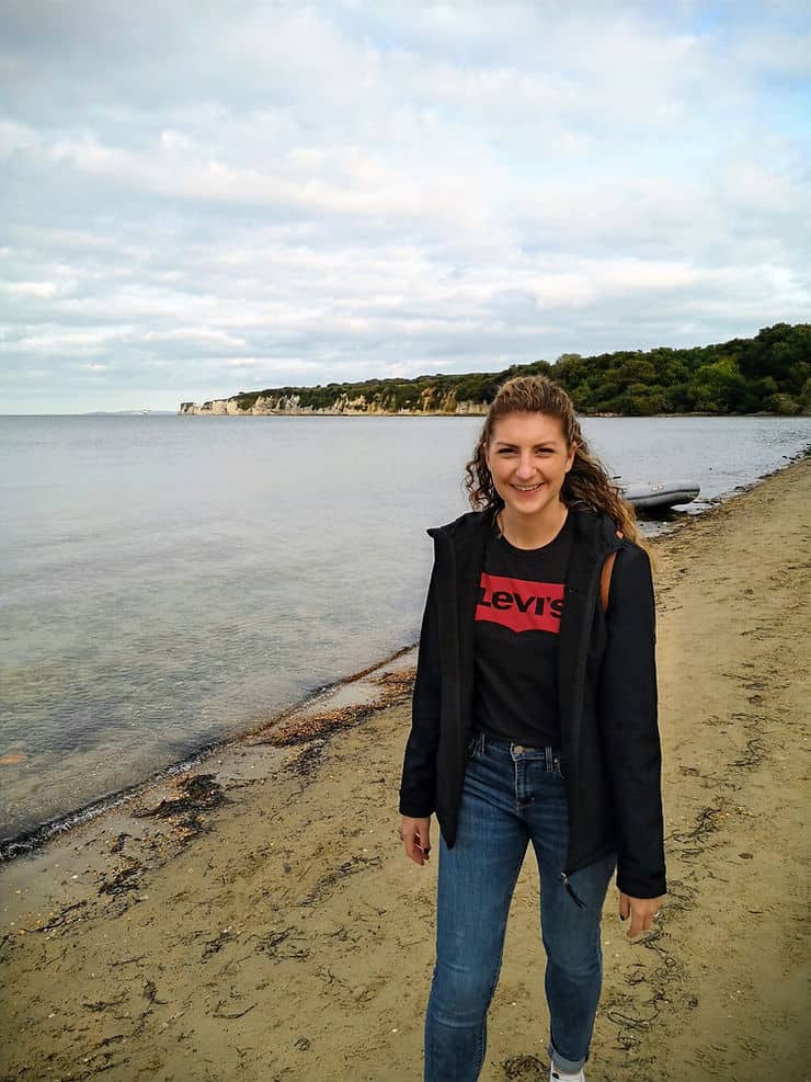 Walking along Studland Bay beach on Dorset