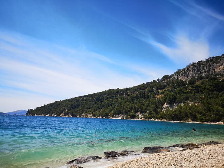 Kasjuni Beach in the Meje Neighbourhood of Split 