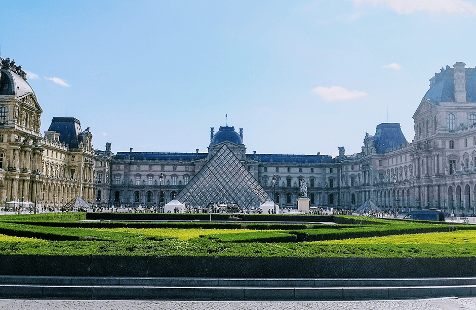 The famous Louvre museum in Paris