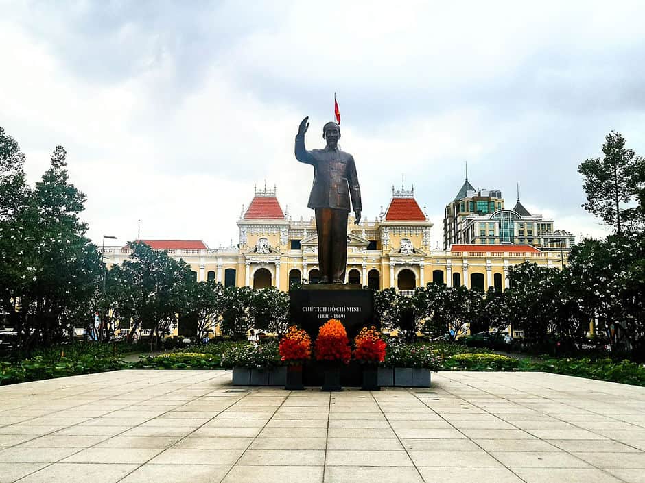 The statue of Ho Chi Minh in Vietnam 