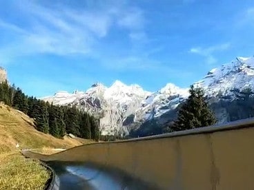 The Oeschinensee mountain coaster, Kandersteg, Switzerland 