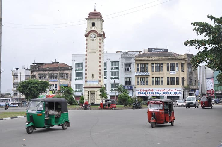 Colombo's Clock tower and the entrance to The Fort Area in Colombo