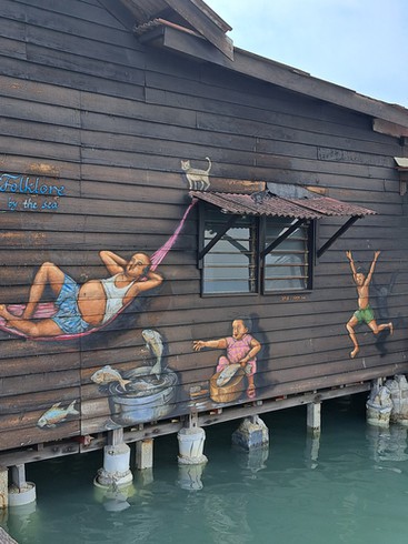 Street art at Chew Jetty in Penang, Malaysia
