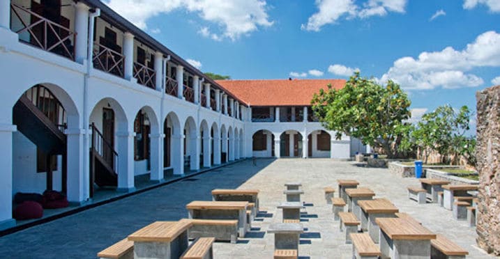 Galle Fort Dutch Hospital shopping and dining square