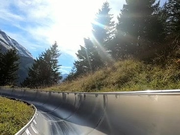 The Oeschinensee mountain coaster, Kandersteg, Switzerland 