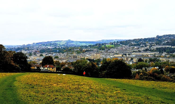 The Bath Skyline Walk with views over Bath