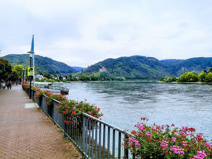 The Rhine river Promenade in Boppard, Germany 