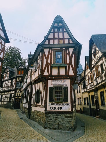 The timber houses of Braubach in the Upper-Middle Rhine Valley, Germany 