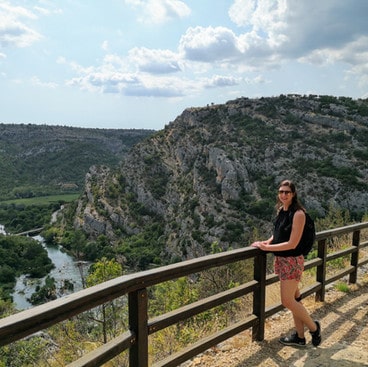 Roski Slap viewpoint in Krka National Park, Croatia