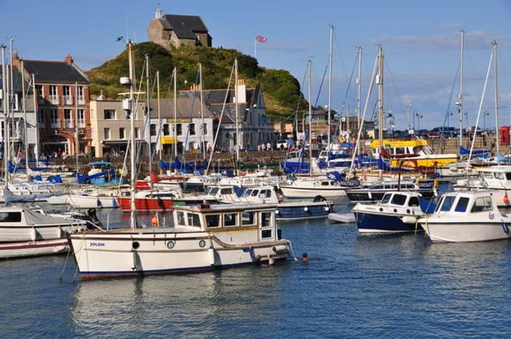 Ilfracombe harbour and the Chapel of St. Nicholas, Devon