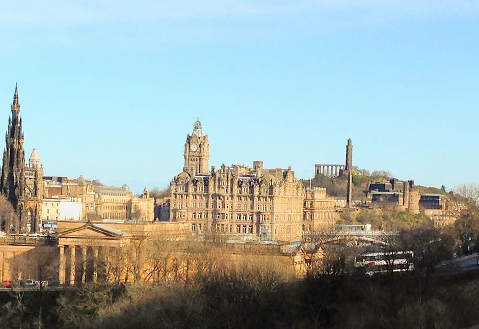 Edinburgh Skyline from Princes street gardens