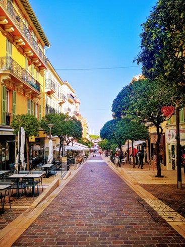 The tree lined streets of Monaco's chic Port Quarter