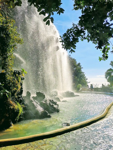 La Cascade - a man-made waterfall in Nice's Castle Hill Park