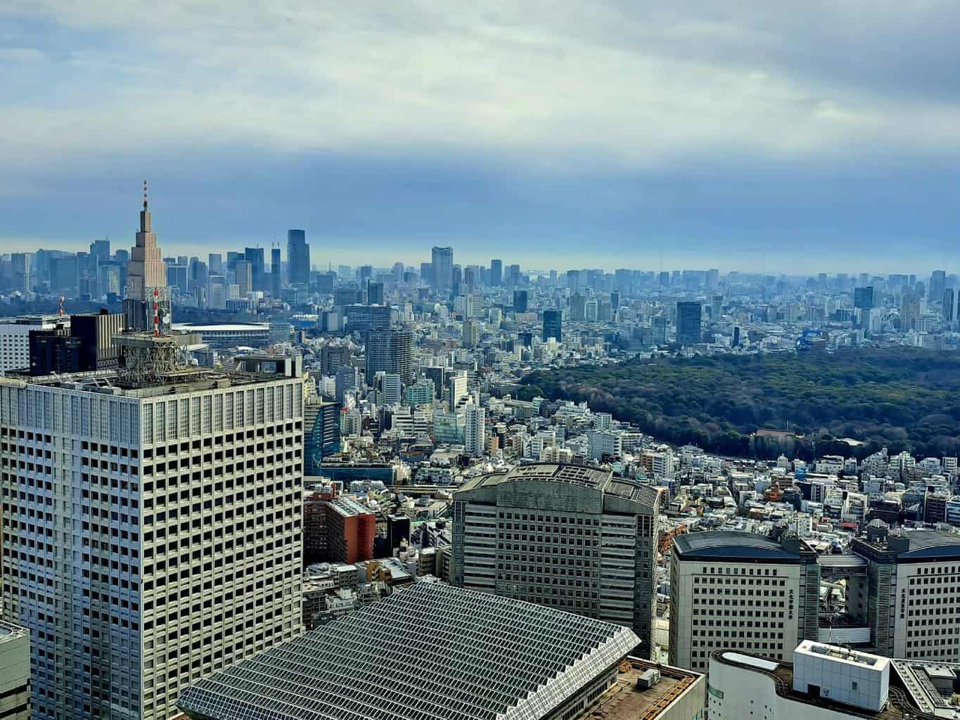 View of Tokyo city skyline from Metropolitan Building, Tokyo